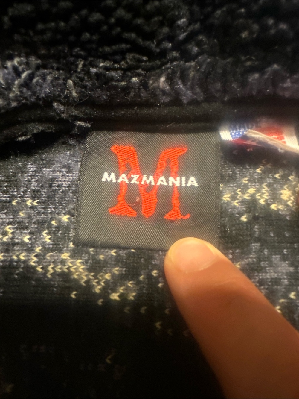 90’s VINTAGE Mazmania Black Horse-Print fleece plush jacket Unisex - Picture 5 of 16